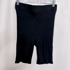 Naked Wardrobe ribbed knit bike shorts black